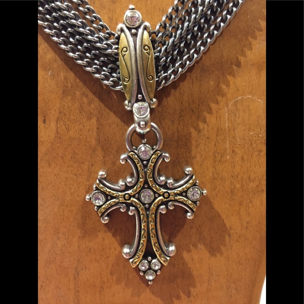 Beautiful Brighton 5-strand Gloria Cross necklace